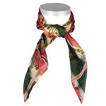 Eufemia silkeskjerf grønt & rødt