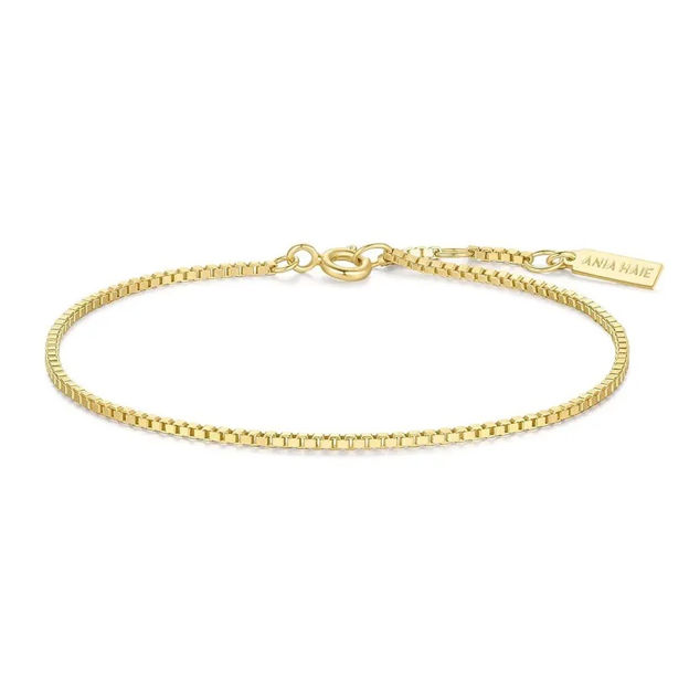 Ania Haie gold box chain bracelet 