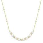 Ania Haie gold sparkling braided shell pearl necklace