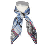 Eufemia silkeskjerf blått & rødt