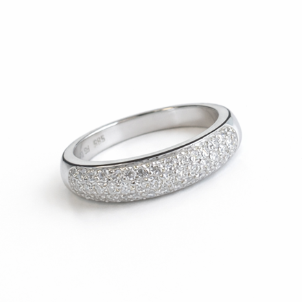 Hvitt gull ring med diamanter 0,57ct TW/SI