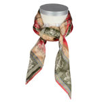 Eufemia silkeskjerf grønt, rødt & gult