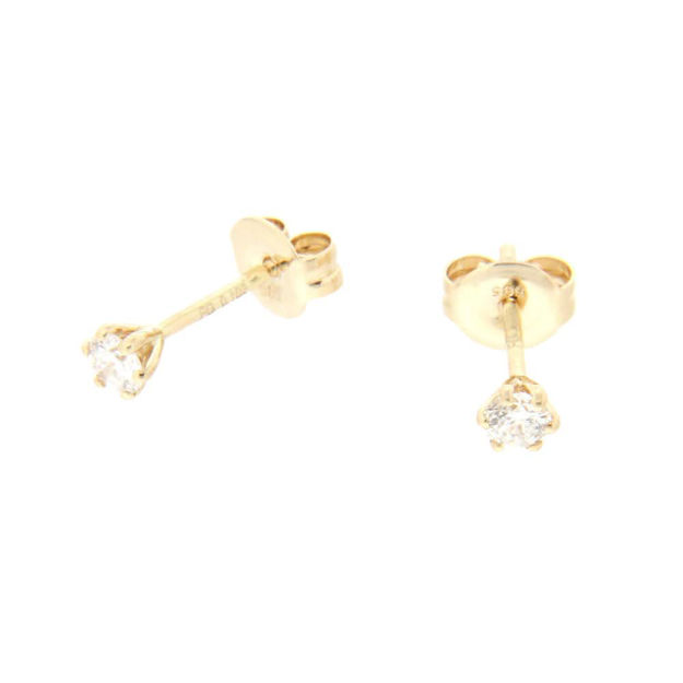Gull ørepynt diamanter 2x0,10ct W/SI3