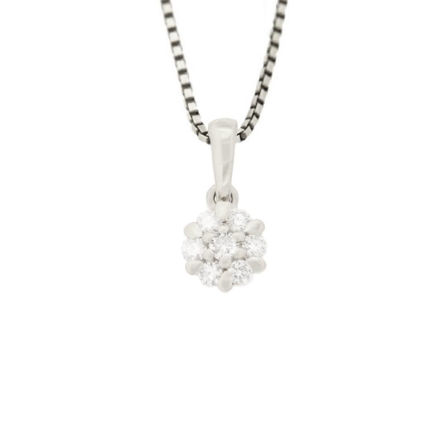 Hvitt gull anheng rosett diamanter 0,10ct W/P1
