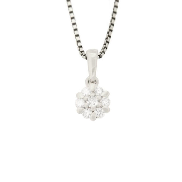 Hvitt gull anheng rosett diamanter 0,10ct W/P1