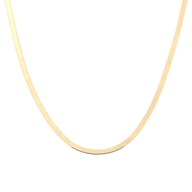 Gull kjede flat slange 2,3mm 40+5cm