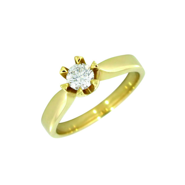 Ring gult gull 0,50ct TW/SI Victoria