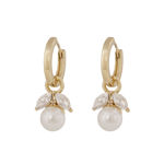 Eira pearl ring ear g/white