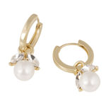 Eira pearl ring ear g/white