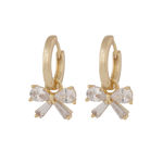 Eira bow ring ear g/clear