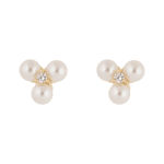Eira tripple pearl ear g/white