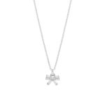 Eira bow pendant neck 45 s/clear