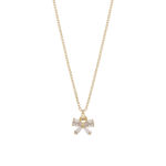 Eira bow pendant neck 45 g/clear