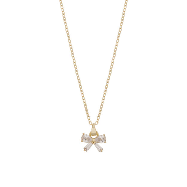 Eira bow pendant neck 45 g/clear