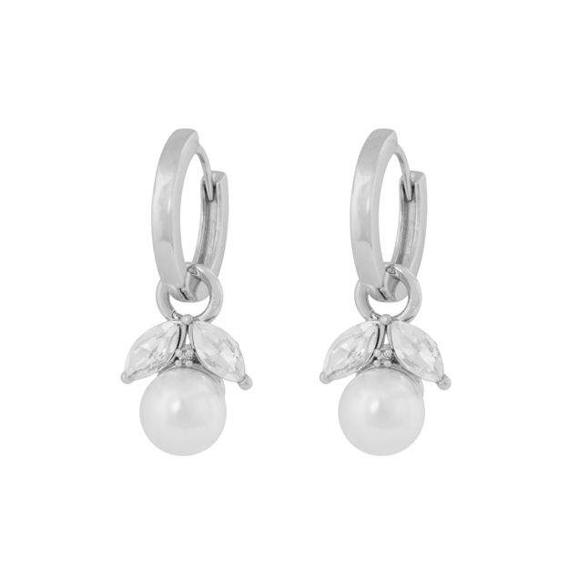 Eira pearl ring ear s/white