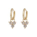 Eira crystal ring ear g/clear