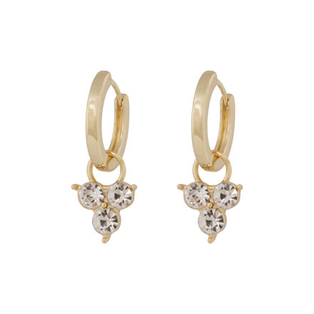 Eira crystal ring ear g/clear