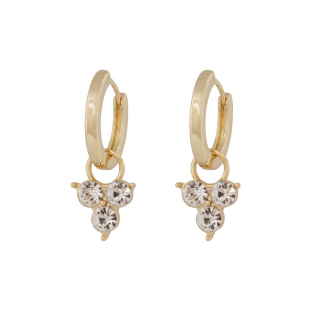 Eira crystal ring ear g/clear