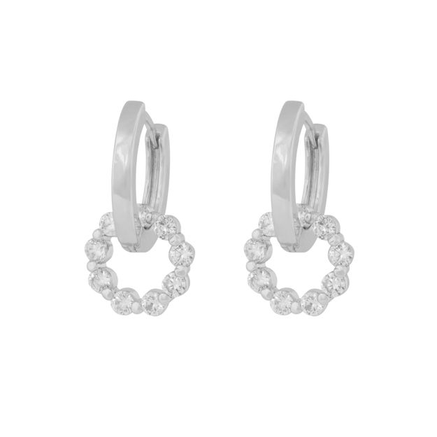 Eira crystal circle ring ear s/clear