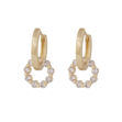 Eira crystal circle ring ear g/clear