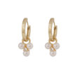 Eira tripple pearl ring ear g/white