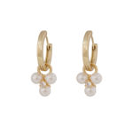 Eira tripple pearl ring ear g/white