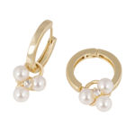 Eira tripple pearl ring ear g/white