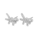Ribbon small crystal ear s/clear