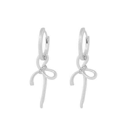Ribbon small pendant ear s/clear Ribbon small pendant ear s/clear