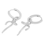 Ribbon small pendant ear s/clear