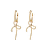 Ribbon small pendant ear g/clear