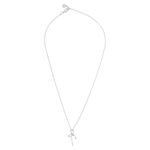 Ribbon small pendant neck 42 s/clear