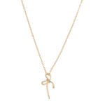 Ribbon small pendant neck 42 g/clear