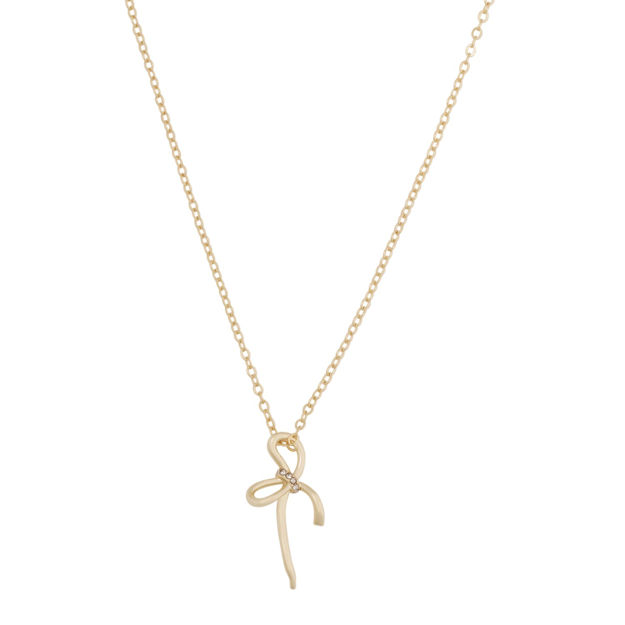 Ribbon small pendant neck 42 g/clear