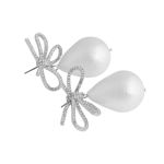 Ribbon crystal ear s/clear