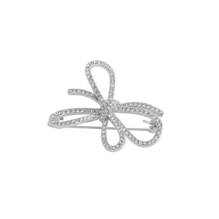 Ribbon brooch s/clear