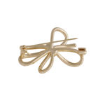 Ribbon brooch g/clear