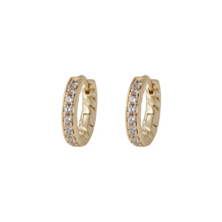 Twist twisted back ring ear g/clear