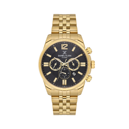Daniel Klein Premium herreur i stål med sølvfarget skive & lenke 5 ATM  44mm