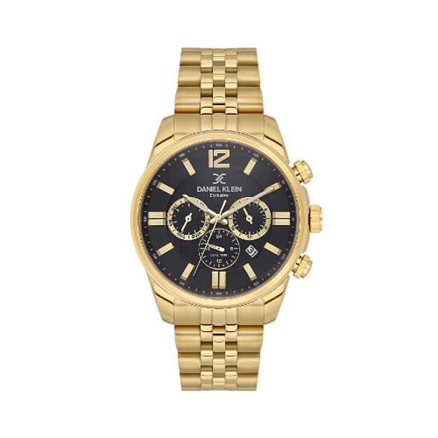 Daniel Klein Premium herreur i stål med sølvfarget skive & lenke 5 ATM  44mm