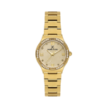 Daniel Klein Premium dameur i forgylt stål med gylden skive og romertall 3 ATM 30mm