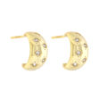 Forgylt sølv ørecreoler Cubic Zirconia 7,5mm 15mm