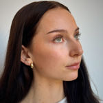 Forgylt sølv øredobber med 3mm zircon