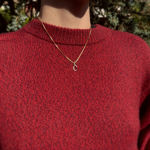 Gull anheng diamant 0,02ct W/P