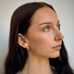 Forgylt sølv øredobber 2mm med zircon