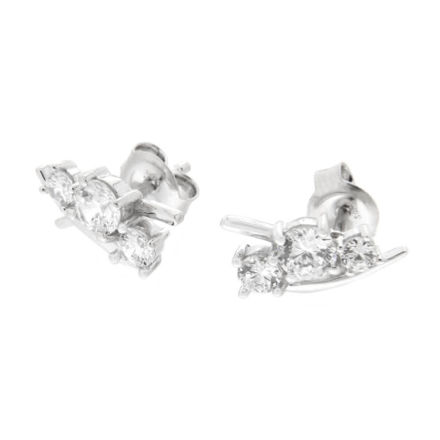 Rhodinert sølv ørepynt med cubic zirconia