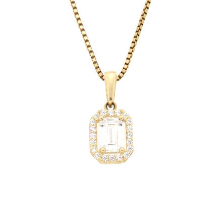 Gull anheng med Cubic Zirconia