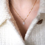 Gull anheng med Cubic Zirconia