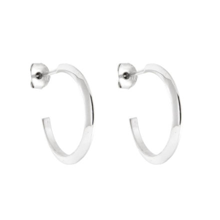 Rhodinert sølv øreringer 20mm