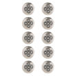 10-pk oksidert sølv knapp filigran 18mm med kort hempe